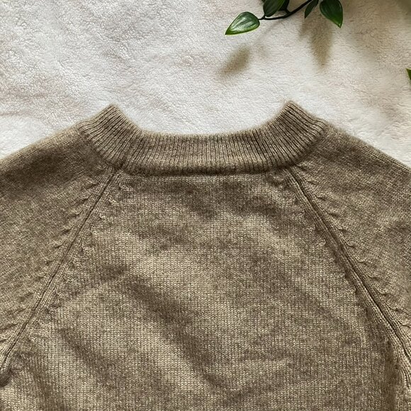 Soft Fuzzy Bunny Sweater | Approx. 2-3T | Neutral Taupe Knit | Cozy Pullover - Picture 13 of 16